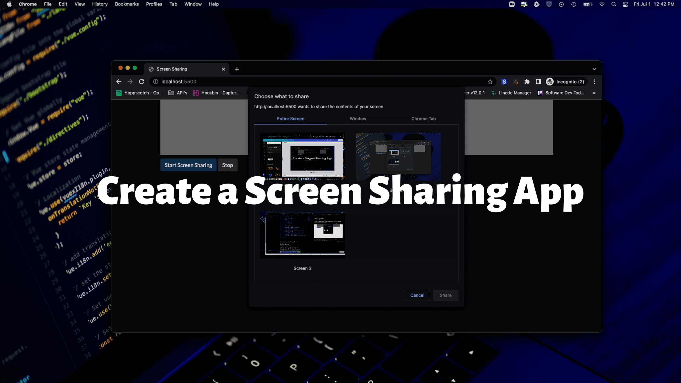 How To Create a Screen Sharing Application With JavaScript