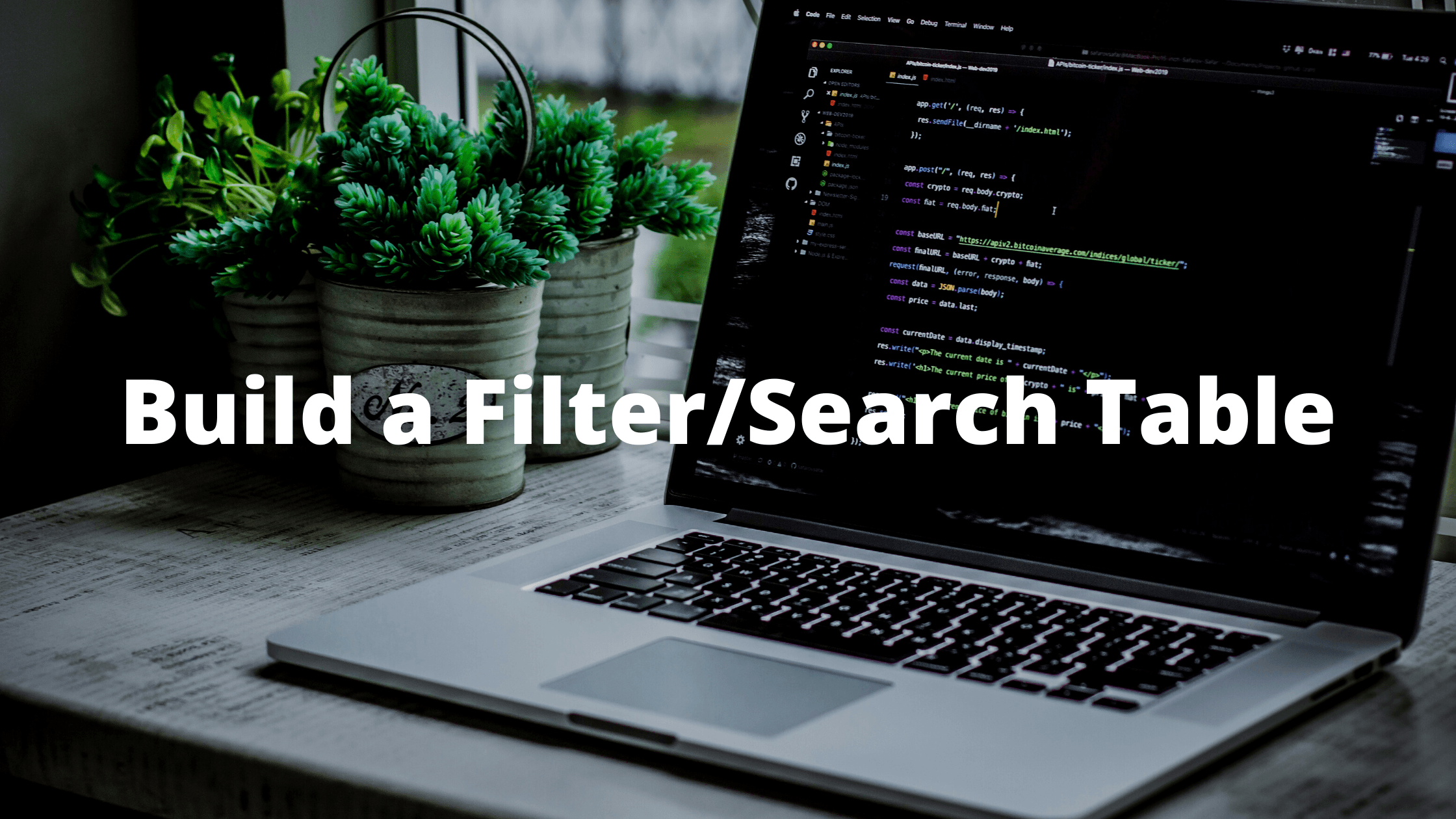 How to build a Filter/Search Table with HTML, CSS and JavaScript
